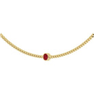 Jacob Mercari 14K Yellow Gold Lab-Grown Ruby Bezel Setting Solitaire necklace