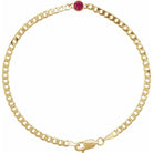 Jacob Mercari 14K Yellow Gold Lab-Grown Ruby Link Bracelet
