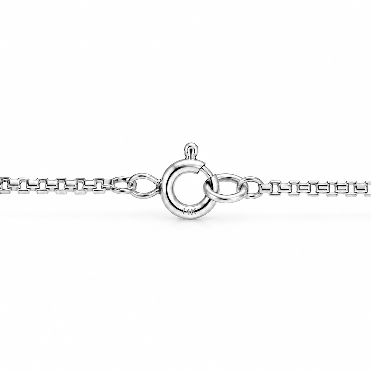 Round Lab-Grown Diamond Bezel Set Necklace in 14K White Gold