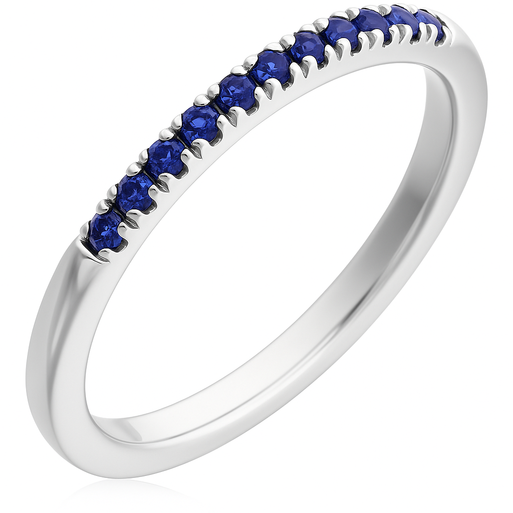 Jacob Mercari 14K Gold Natural Blue Sapphire Stackable Ring