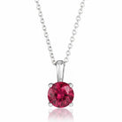 Jacob Mercari 14K White Gold Lab-Grown Ruby Solitaire Necklace