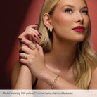 Model 14K Yellow 1 1/2 CTW Lab-Grown Diamond Paperclip-Style 7" Bracelet