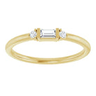 1/8 CTW Natural Diamond Stackable Ring in 14K Yellow Gold