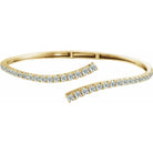 2 5/8 CTW Lab-Grown Diamond Graduated Bypass Cuff Bracelet in 14K Yellow Gold