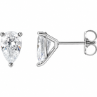 Pear Lab-Grown Diamond Cocktail-Style Earrings in 14K White Gold