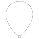 14K White Gold 1 CTW Lab-Grown Diamond Marquise Cut Circle Necklace