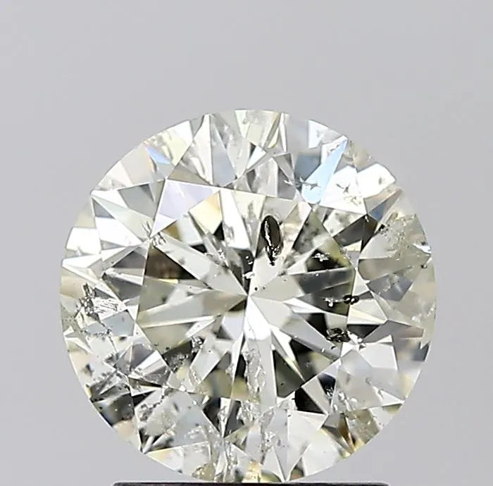2.00ct Round Natural Diamond (Colour K, Clarity I1, Cut EX, IGI Certified)