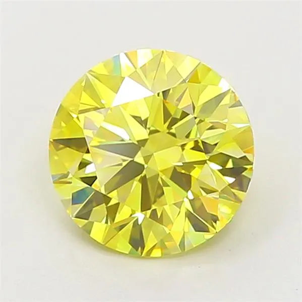 2.03ct Round Lab Grown Diamond (Colour Fancy Intense Yellow, Clarity VVS1, Cut ID, IGI Certified)