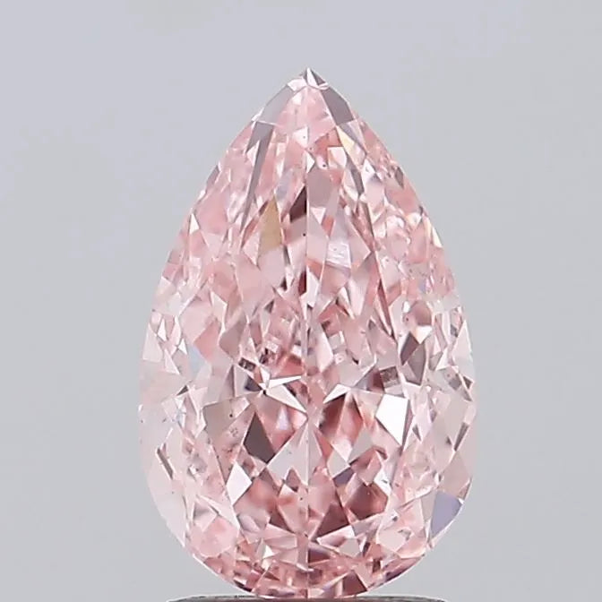 2.06ct Pear Lab Grown Diamond (Colour Fancy Vivid Pink, Clarity VS1, IGI Certified)