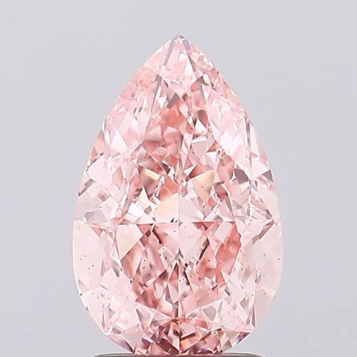 2.13ct Pear Lab Grown Diamond (Colour Fancy Vivid Pink, Clarity VS1, IGI Certified)