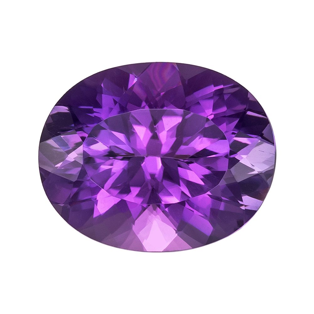 2.34ct Oval Natural Amethyst (Colour Purple, Clarity Eye Clean, Cut Faceted)
