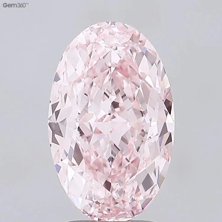 3.03ct Oval Lab Grown Diamond (Colour Fancy Intense Pink, Clarity VVS2, IGI Certified)