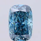 3.70ct Cushion modified Lab Grown Diamond (Colour Fancy Vivid Blue, Clarity VS2, IGI Certified)