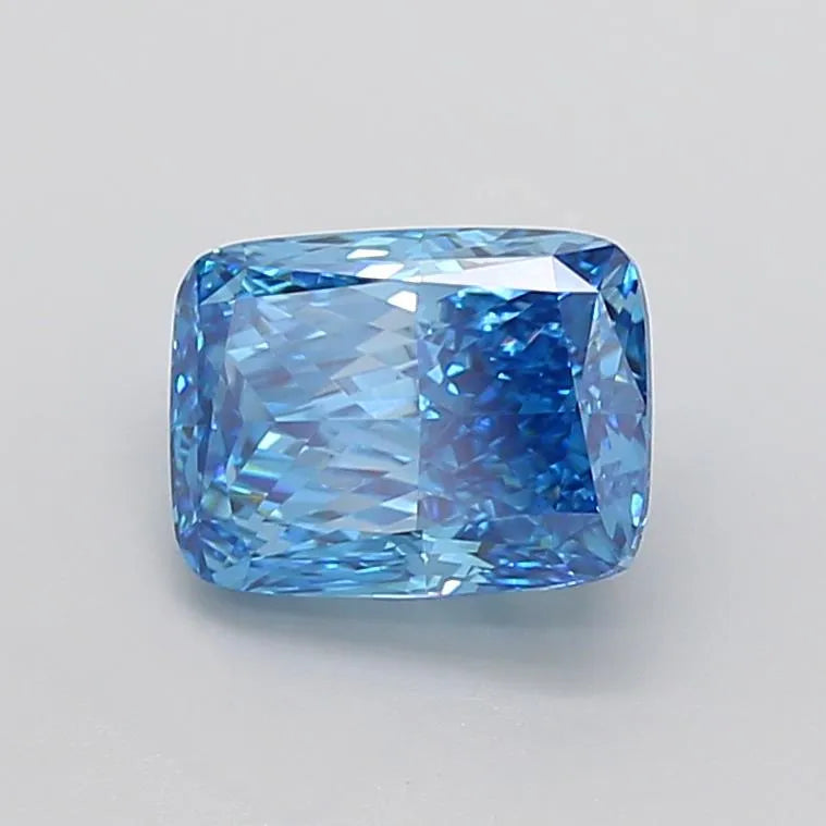 3.70ct Cushion modified Lab Grown Diamond (Colour Fancy Vivid Blue, Clarity VVS2, IGI Certified)