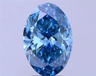 3.72ct Oval Lab Grown Diamond (Colour Fancy Vivid Blue, Clarity VS2, IGI Certified)