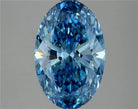 3.97ct Oval Lab Grown Diamond (Colour Fancy Vivid Blue, Clarity VS2, Cut GD, IGI Certified)