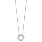 14K White Gold 3 CT Lab-Grown Diamond Marquise Cut Circle Necklace