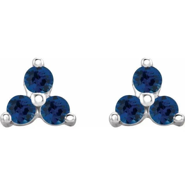 3_Stone_Natural_Sapphire_suds in 14K White Gold