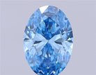 4.10ct Oval Lab Grown Diamond (Colour Fancy Vivid Blue, Clarity VS2, IGI Certified)