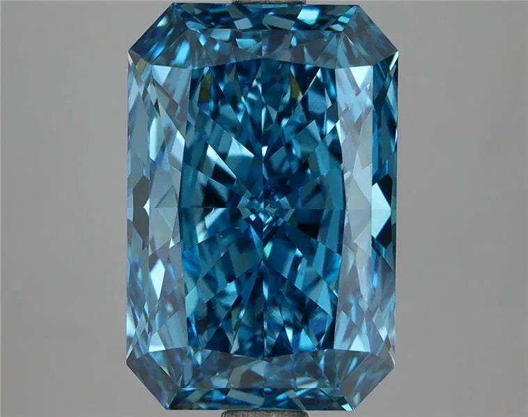 4.10ct Radiant Lab Grown Diamond (Colour Fancy Vivid Blue, Clarity VS1, IGI Certified)