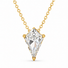 14K Yellow Gold Kite Cut Lab-Grown Diamond Solitaire Necklace