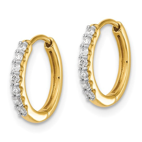 Jacob Mercari 1/8 CTW Lab Grown Diamond Hoops in 14K Yellow Gold 