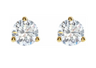 Lab Diamond 3 prong studs jacob mercari