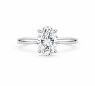 14K White Gold Heritage Oval Solitaire Engagement Ring