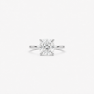 14K White Gold Heritage Cushion Solitaire Engagement Ring