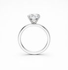14K White Gold Heritage Solitaire Engagement Ring Side View