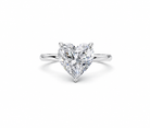 14K White Gold Heritage Heart Solitaire Engagement Ring