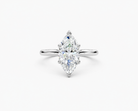 14K White Gold Heritage Marquise Solitaire Engagement Ring