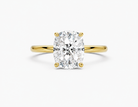 14K Yellow Gold Heritage Cushion Solitaire Engagement Ring