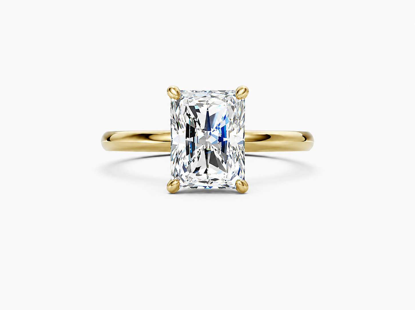 14K Yellow Gold Heritage Radiant Solitaire Engagement Ring