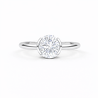 Jacob Mercari 14K white gold Purelight Half Bezel Lab-Grown Diamond Round Cut Engagement Ring