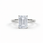 Jacob Mercari 14K White Gold Lab-Grown Diamond Emerald Cut Solitaire Engagement Ring