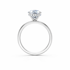 Jacob Mercari 14K White Gold Lab-Grown Diamond Hidden Halo Engagement Ring: Round Cut diamond.