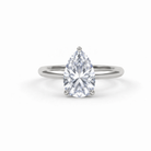 Jacob Mercari 14K White Gold Lab-Grown Diamond Pear Cut Solitaire Engagement Ring
