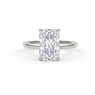 Jacob Mercari 14K White Gold Lab-Grown Diamond Radiant Cut Solitaire Engagement Ring