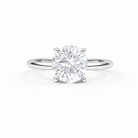 Jacob Mercari 14K White Gold Lab- Grown Diamond: Round Cut Engagement Ring