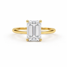 Jacob Mercari 14K Yellow Gold Lab-Grown Diamond Emerald Cut Solitaire Engagement Ring