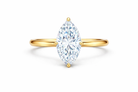 Jacob Mercari 14K Yellow Gold Lab-Grown Diamond Hidden Halo Engagement Ring: Marquise Cut diamond.