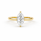 Jacob Mercari 14K Yellow Gold Lab-Grown Diamond Marquise Cut Solitaire Engagement Ring