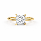 Jacob Mercari 14K Yellow Gold Lab-Grown Diamond Princess Cut Solitaire Engagement Ring
