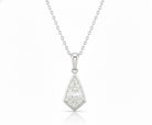 Jacob Mercari 14K White Gold Kite Bezel Lab-Grown Diamond Solitaire Necklace