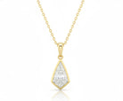 Jacob Mercari 14K Yellow Gold Kite Bezel Lab-Grown Diamond Solitaire Necklace