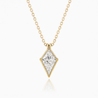 Jacob Mercari 14K Yellow Gold Kite Cut Bezel Lab-Grown Diamond Solitaire Necklace