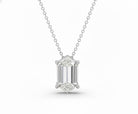 Jacob Mercari 14K White Gold Hexagonal Lab-Grown Diamond Solitaire Necklace