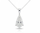 Jacob Mercari 14K White Gold Kite Lab-Grown Diamond Solitaire Necklace