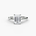 Jacob Mercari 14K Gold Lab Grown Diamond ring with emerald-cut 